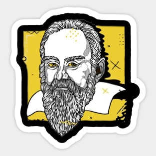 Galileo Galilei Art Sticker